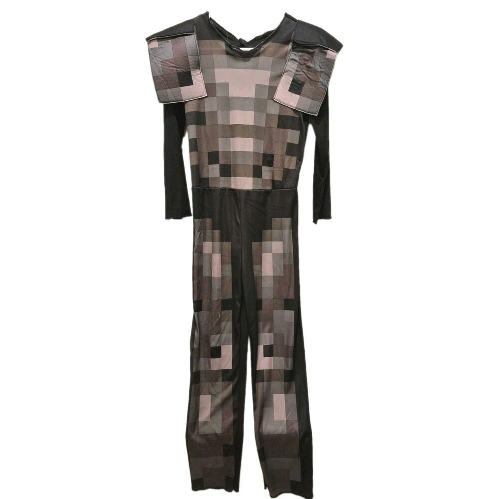 Black MINECRAFT Costume Kid Size 10-12 No Mask